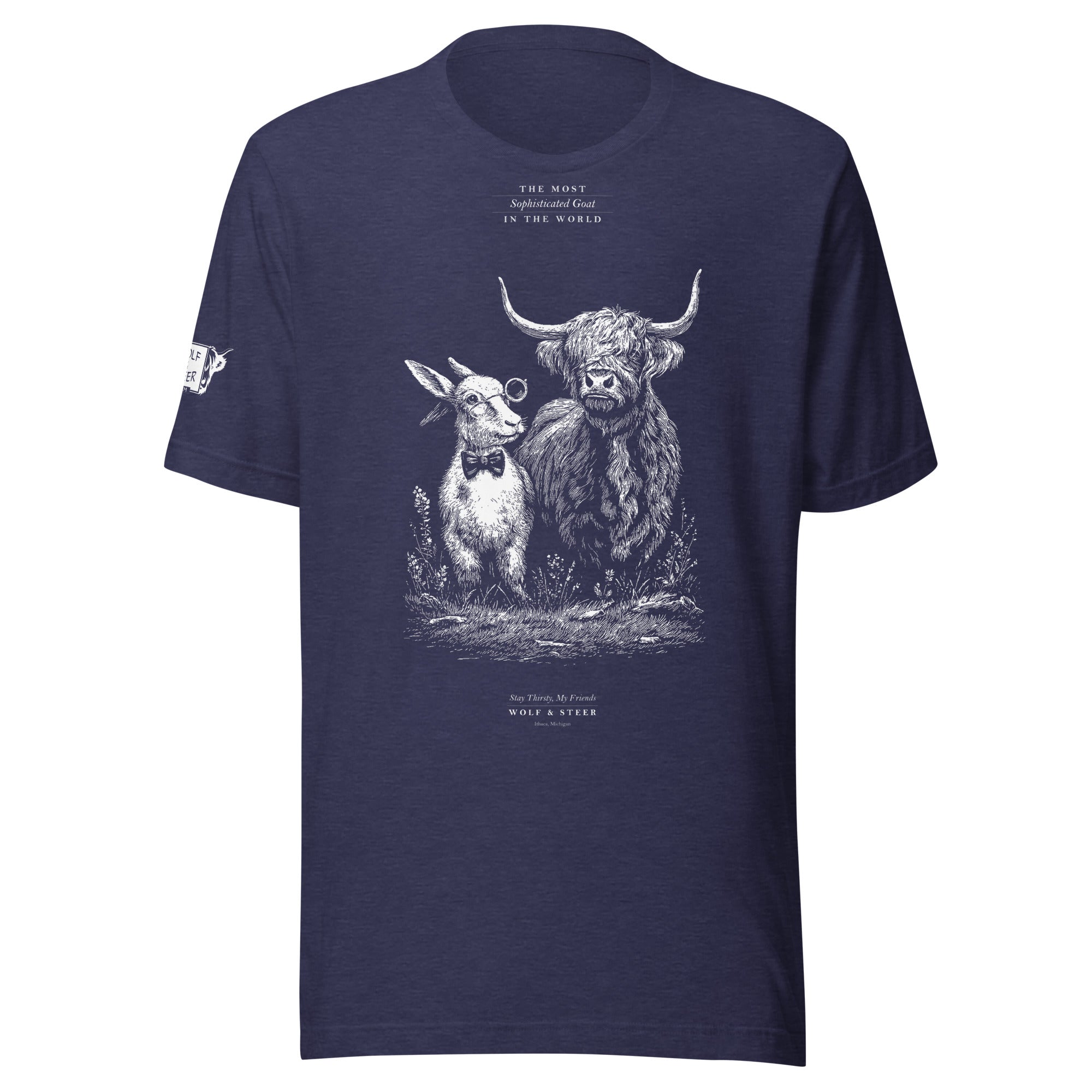 Barry the Goat Tee — Most Sophisticated Goat | Wolf & Steer